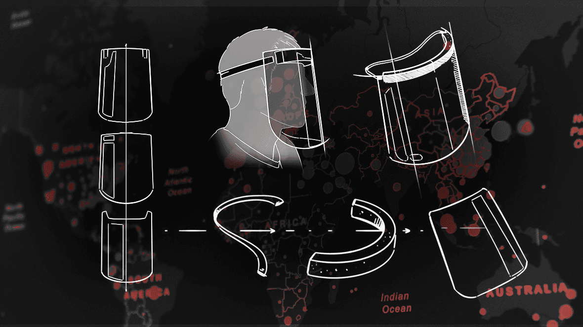 Face shields social impact design web